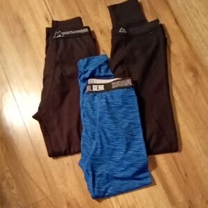 Mountain Bear Kids Black and Blue Leggings